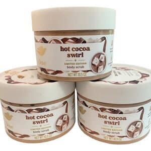 3 PACK Dove Body Scrub Holiday Treats HOT COCOA SWIRL Limited Edition 10.5oz New